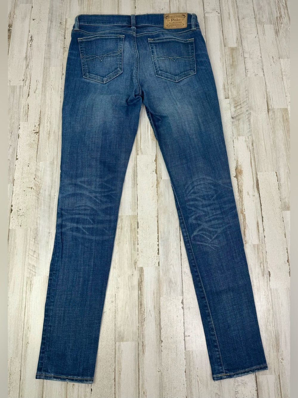 Polo Ralph Lauren Tompkins Skinny Mid Rise Jeans Womens 32x33 Blue